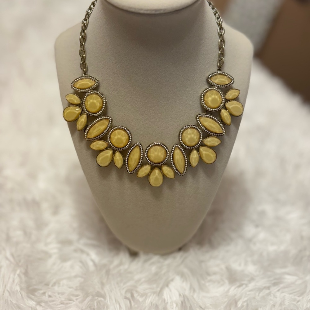 Francesca's Collections Yellow Statement Necklace